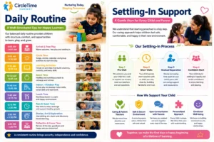 Preschool in Dubai showcasing a structured daily routine and settling-in support to help children transition confidently into early learning