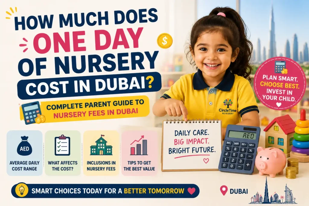 How much does one day of nursery cost in Dubai? A parent guide to nursery fees and costs.